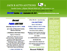 Tablet Screenshot of jackbautoauctions.com